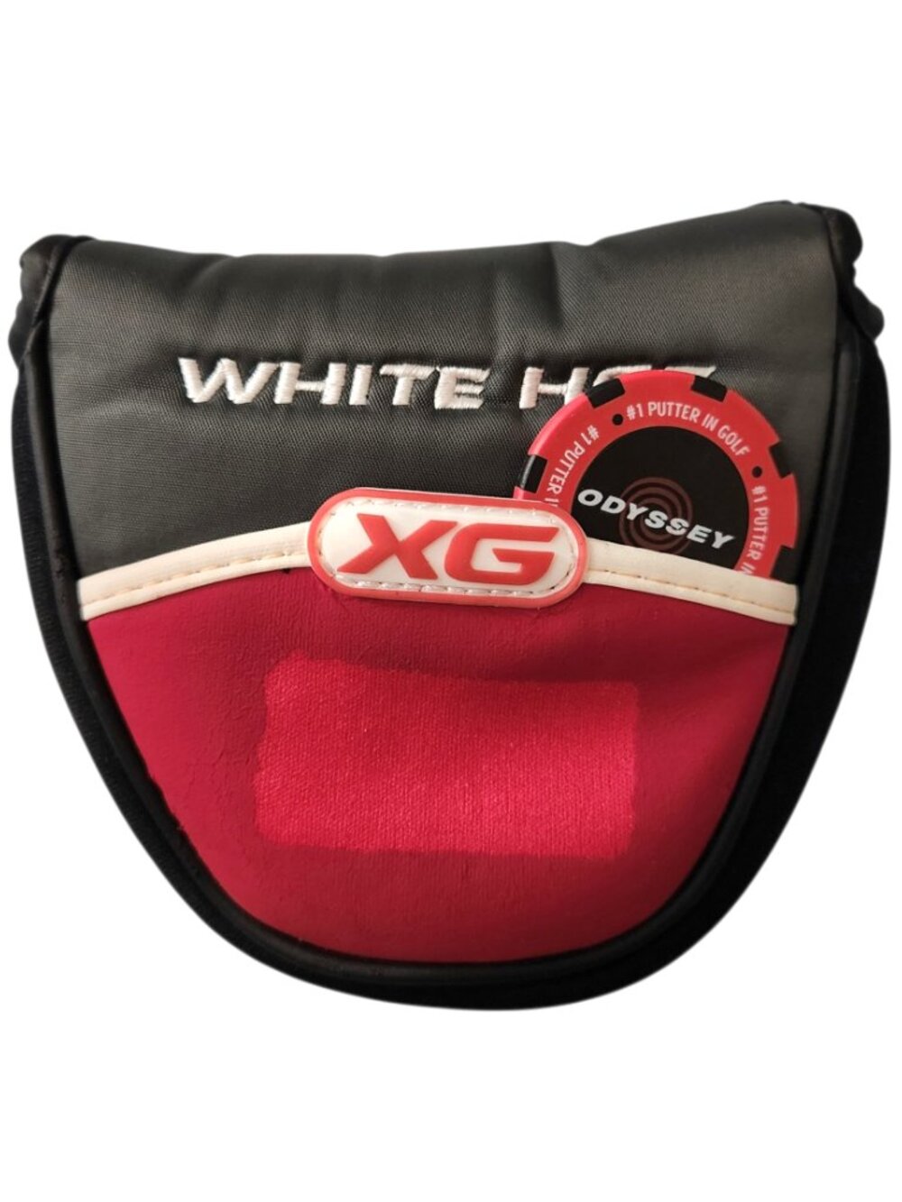 Odyssey White Hot XG Mallet Putter Head Cover Headcover with Ball Marker Red
